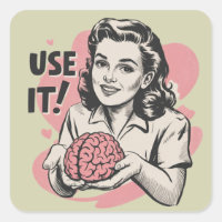 Sarcastic Vintage Use Your Brain Aesthetic 50s