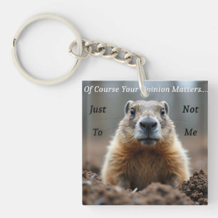 sarcastic Your opinion matters Key Ring