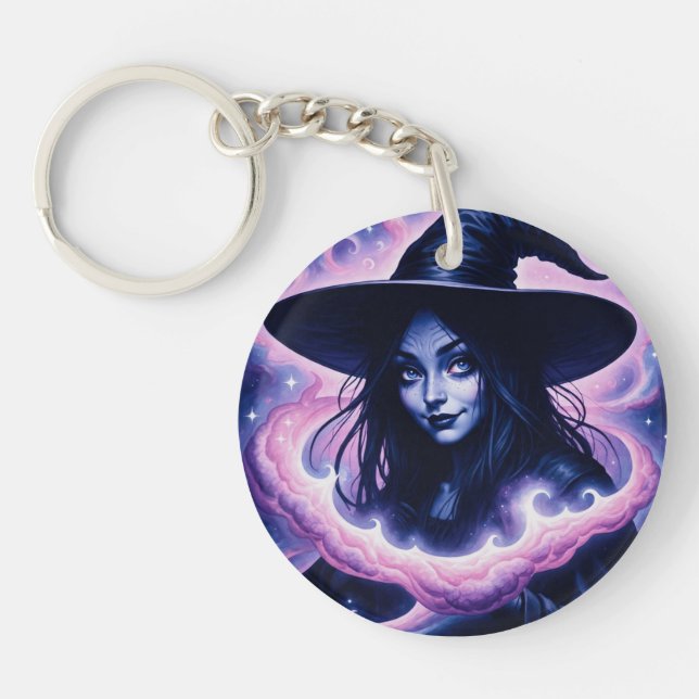 SarcasticWitchFace Key Ring (Front)
