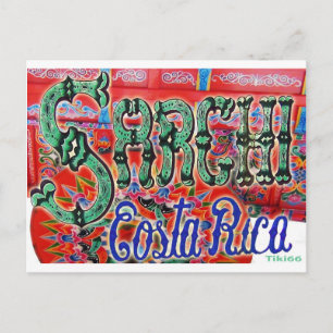 Sarchi Costa Rica Wagon Postcard