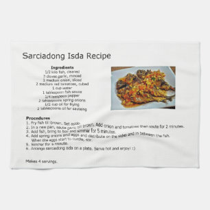 Sarciadong Isda Recipe Tea Towel