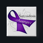 Sarcoidosis Awareness Ribbon 15 Cm Square Badge<br><div class="desc">Wearing or displaying your cause on shirts and gifts is a great way to get you and others talking about the importance of advocacy.  Copyright © by CancerApparel.Com</div>