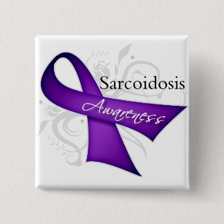 Sarcoidosis Awareness Ribbon 15 Cm Square Badge
