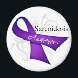Sarcoidosis Awareness Ribbon Magnet<br><div class="desc">Wearing or displaying your cause on shirts and gifts is a great way to get you and others talking about the importance of advocacy.  Copyright © by CancerApparel.Com</div>