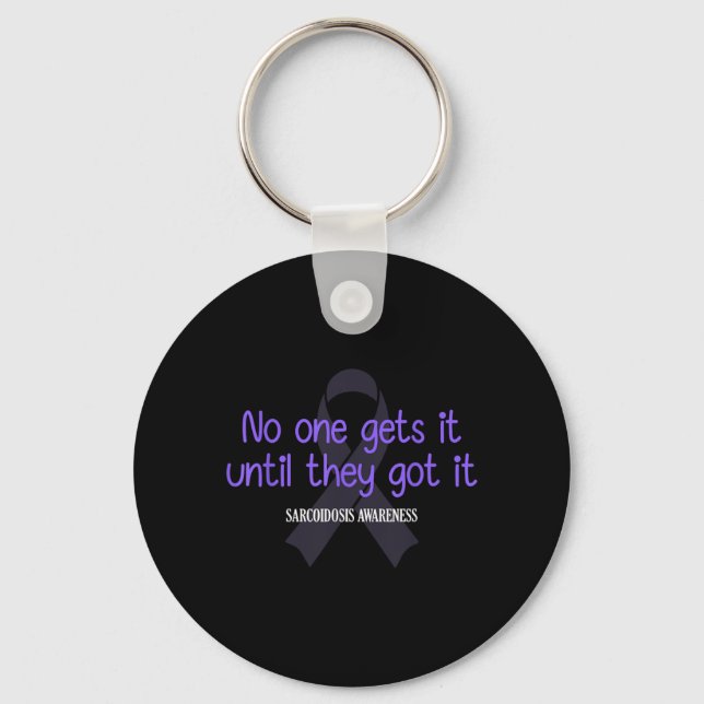 Sarcoidosis Awareness SARC Warrior Key Ring (Front)