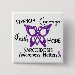 Sarcoidosis Celtic Butterfly 3 15 Cm Square Badge