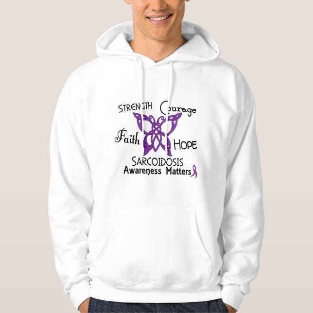 Sarcoidosis Celtic Butterfly 3 Hoodie (Front)