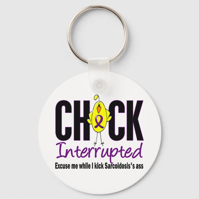 Sarcoidosis Chick Interrupted Key Ring (Front)