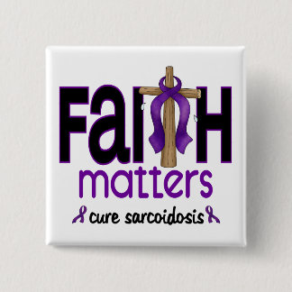 Sarcoidosis Faith Matters Cross 1 15 Cm Square Badge