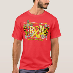 Sarcoma Awareness cross ribbon Strong hope love T-Shirt