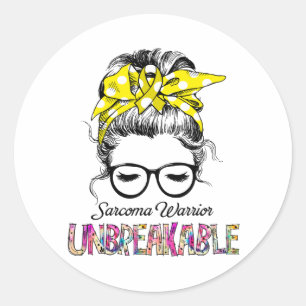 Sarcoma Awareness Ribbon Support Gifts Classic Round Sticker