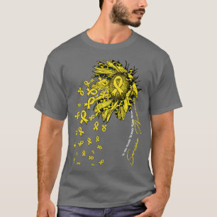 Sarcoma Awareness sunflower nobody fights alone T-Shirt