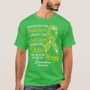 Sarcoma Awareness Supporting The Fighters Butterfl T-Shirt