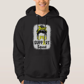 Sarcoma Awareness Yellow Ribbon Support Squad Mess Hoodie