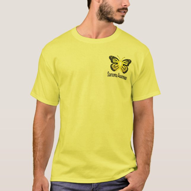 Sarcoma Butterfly Awareness Ribbon T-Shirt (Front)