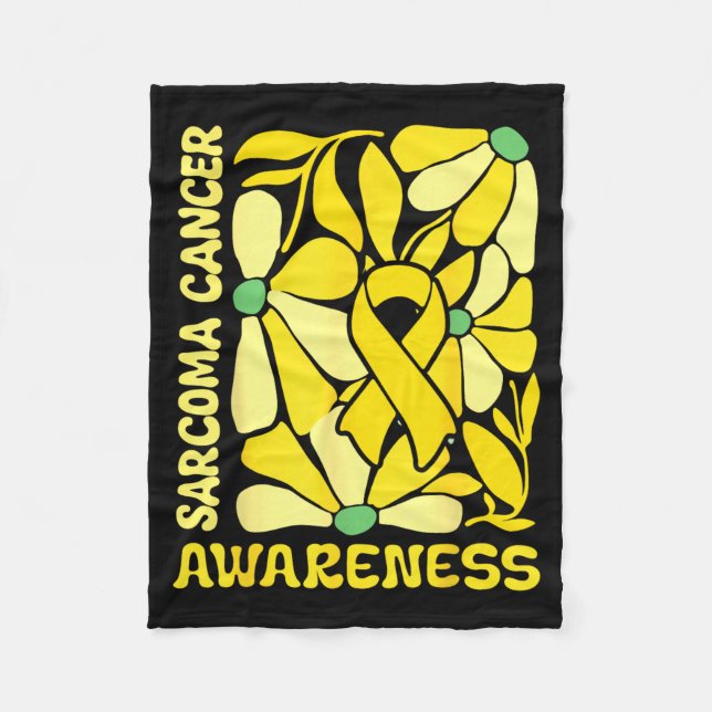 Sarcoma Cancer Awareness Fleece Blanket (Front)