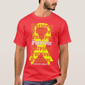 Sarcoma Cancer Awareness Survivor Yellow Ribbon Gi T-Shirt