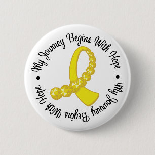 Sarcoma Cancer My Journey Begins With Hope 6 Cm Round Badge