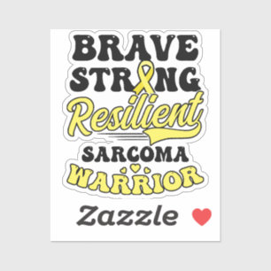 Sarcoma Cancer Shirt  Brave Strong Resilient