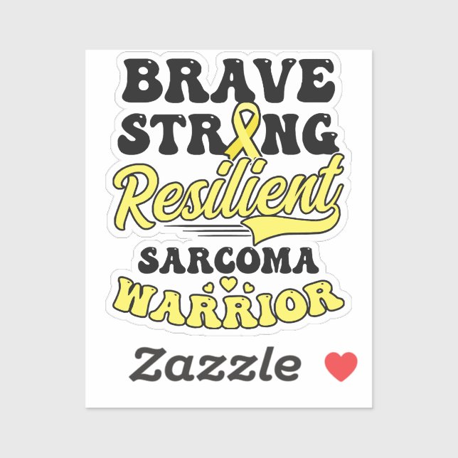 Sarcoma Cancer Shirt  Brave Strong Resilient  (Sheet)