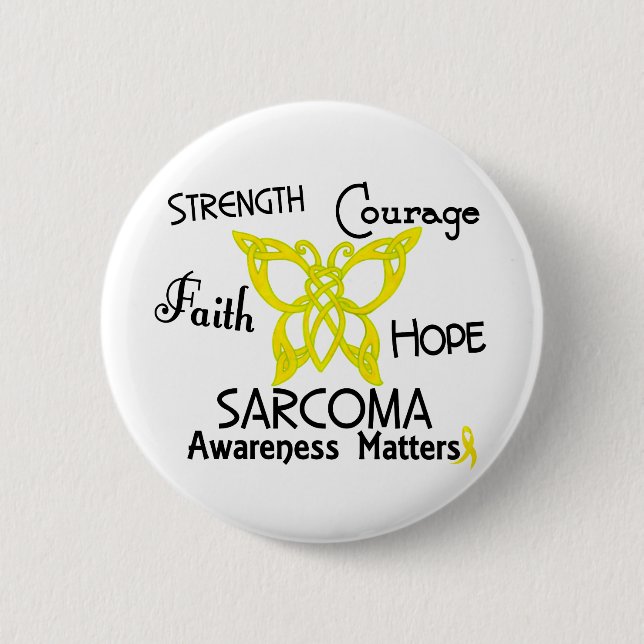 Sarcoma Celtic Butterfly 3 6 Cm Round Badge (Front)