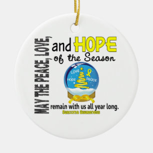 Sarcoma Christmas 3 Snow Globe Ornaments