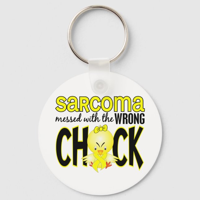 Sarcoma Messed With The Wrong Chick Key Ring (Front)