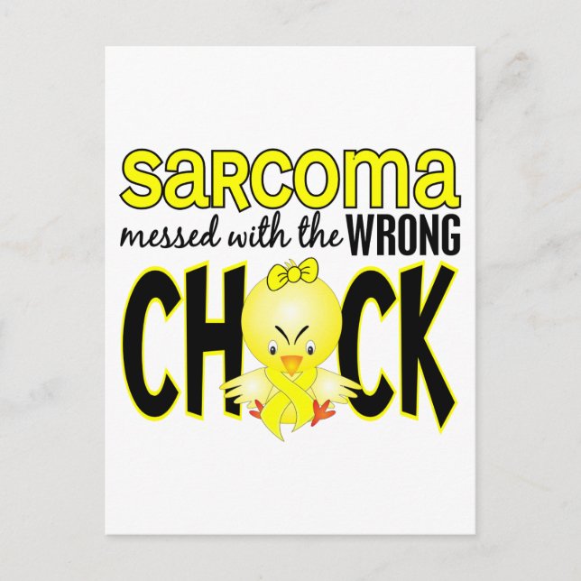 Sarcoma Messed With The Wrong Chick Postcard (Front)