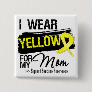 Sarcoma Ribbon For My Mum 15 Cm Square Badge