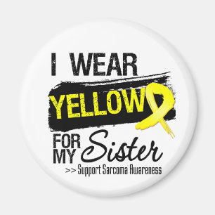 Sarcoma Ribbon For My Sister Magnet