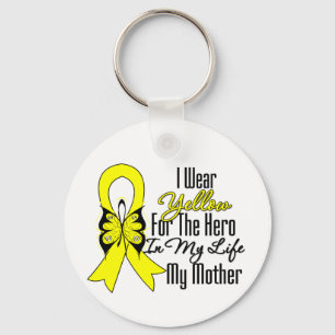 Sarcoma Ribbon My Hero My Mother Key Ring