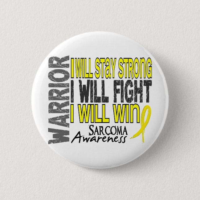 Sarcoma Warrior 6 Cm Round Badge (Front)