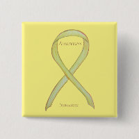 Sarcoma Yellow Awareness Ribbon Custom Pin