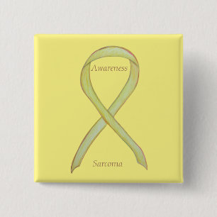 Sarcoma Yellow Awareness Ribbon Custom Pin