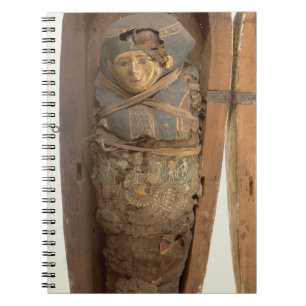 Sarcophagus and mummified body of Psametik I (664- Spiral Notebook