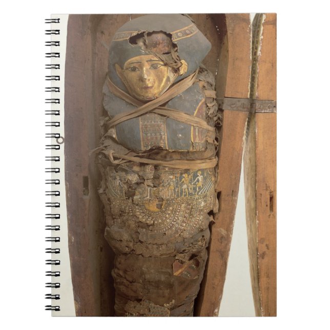Sarcophagus and mummified body of Psametik I (664- Spiral Notebook (Front)