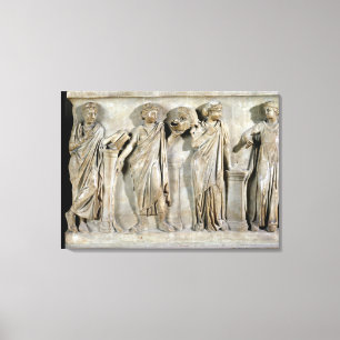Sarcophagus of the Muses 2 Canvas Print