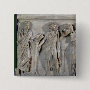 Sarcophagus of the Muses, detail of Clio & 15 Cm Square Badge