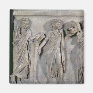 Sarcophagus of the Muses, detail of Clio & Magnet