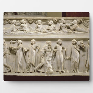 Sarcophagus of the Muses, Roman (marble) Plaque