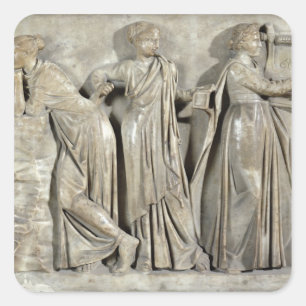 Sarcophagus of the Muses Square Sticker
