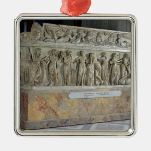 Sarcophagus with frieze of the Nine Muses Metal Tree Decoration