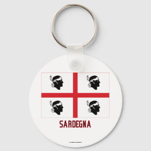 Sardegna flag with name key ring