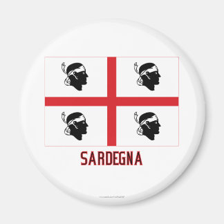 Sardegna flag with name magnet