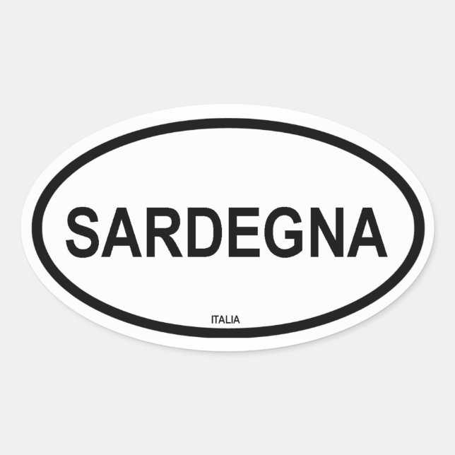 SARDEGNA OVAL STICKER (Front)
