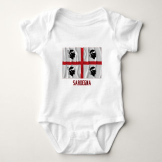 Sardegna waving flag with name baby bodysuit