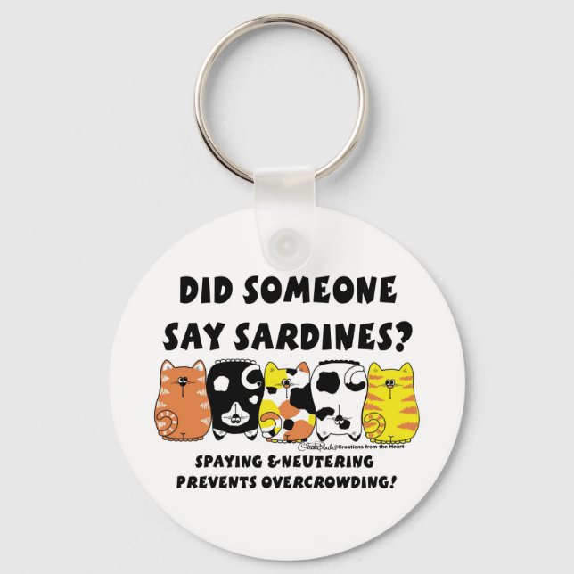 Sardine Cats Key Ring (Front)