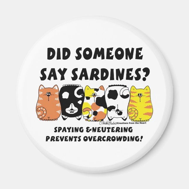 Sardine Cats Magnet (Front)