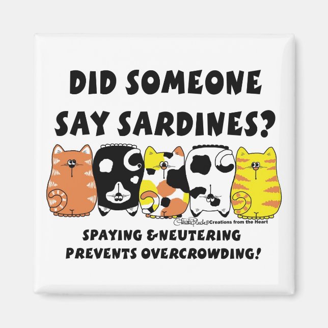 Sardine Cats Magnet (Front)