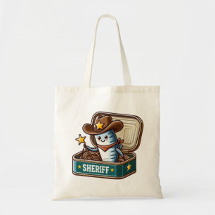 Sardine Cowboy Sheriff Tote Bag
